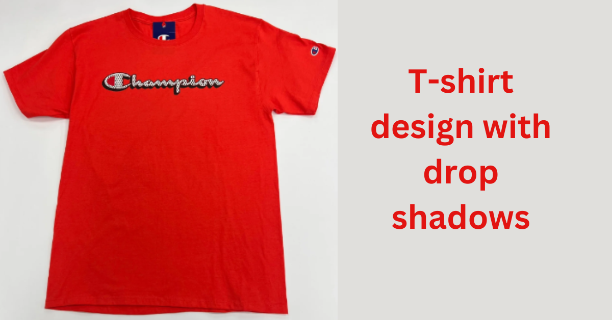 t-shirt design with drop shadows
