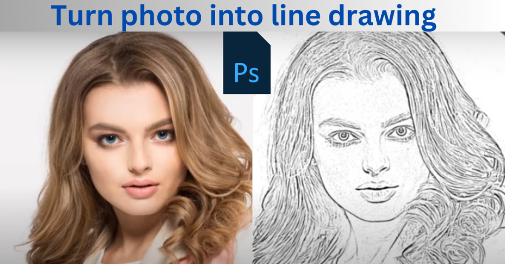 Turn photo into line drawing