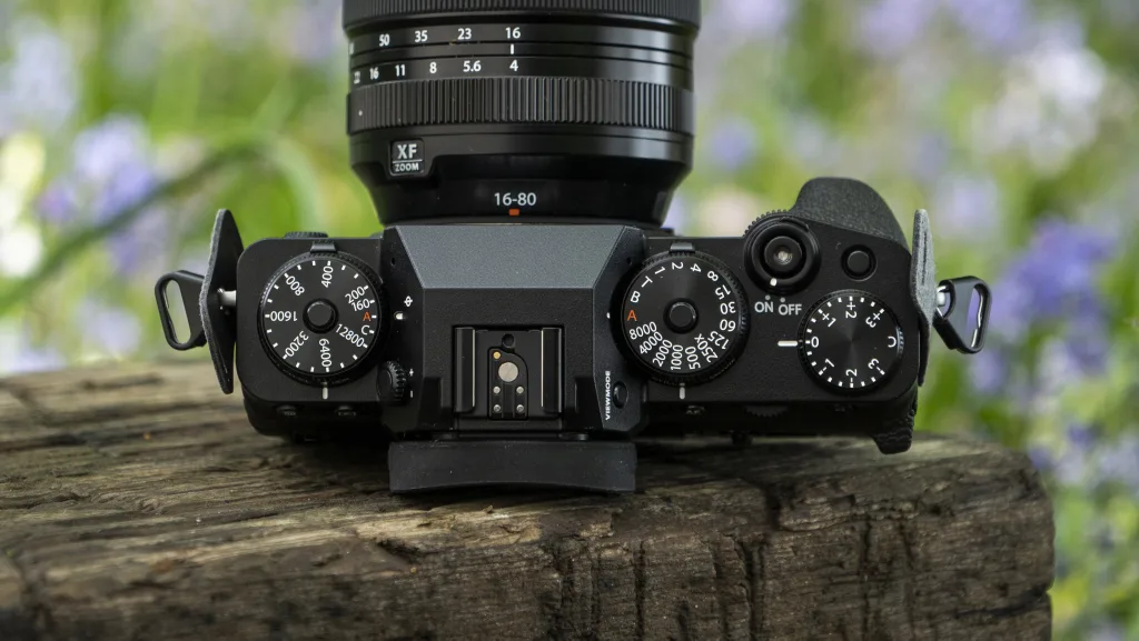 Fujifilm X-T5 APS-C mirrorless camera with retro dials