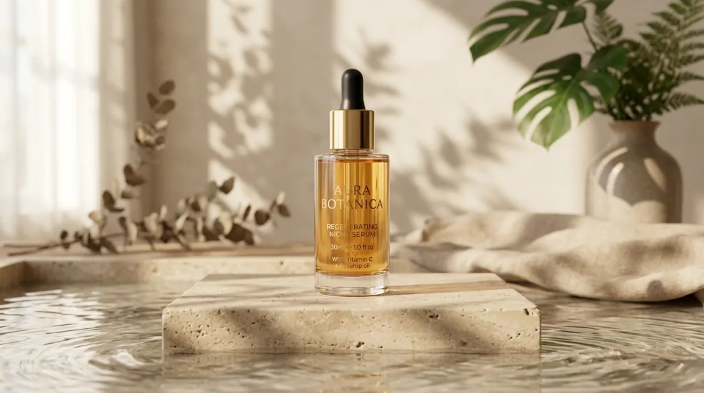 AI generated lifestyle background for cosmetics ecommerce product page