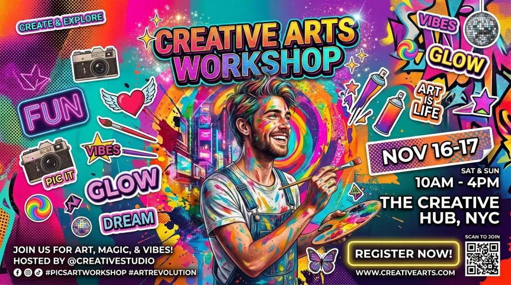 Creating bold and creative social media flyers using Picsart app