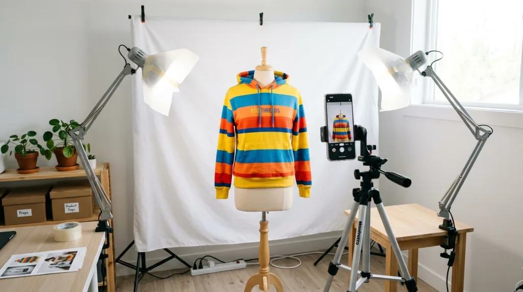 DIY budget ghost mannequin setup smartphone photography