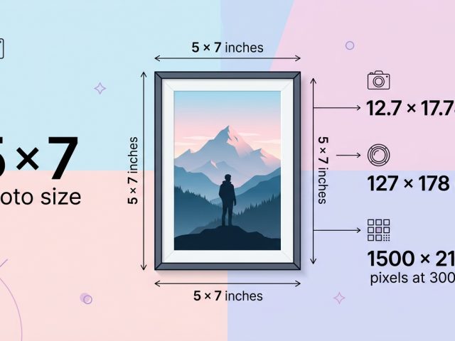 How Big Is a 5×7 Photo? Complete Size Guide in Inches, CM, MM & Pixels