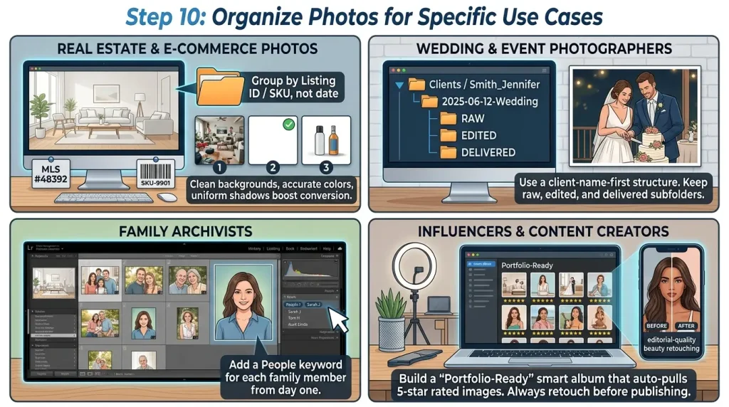 Organize Photos for Specific Use Cases
