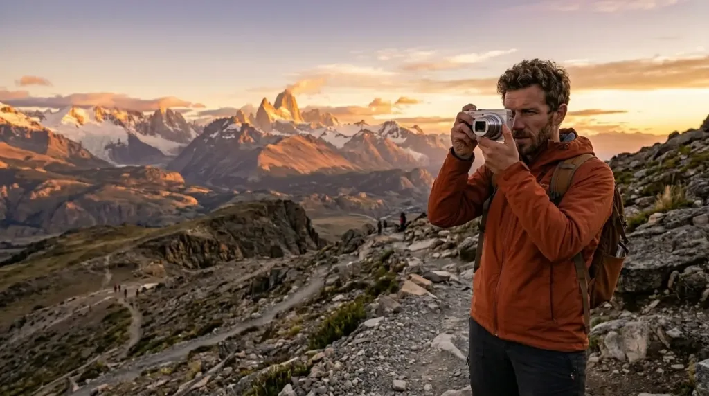 Panasonic Lumix TZ99 travel zoom camera with 30x optical zoom capturing landscapes.