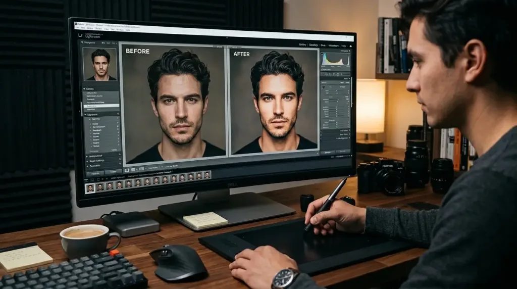 Professional photo retouching and color correction for creating premium quality photo slideshows.
