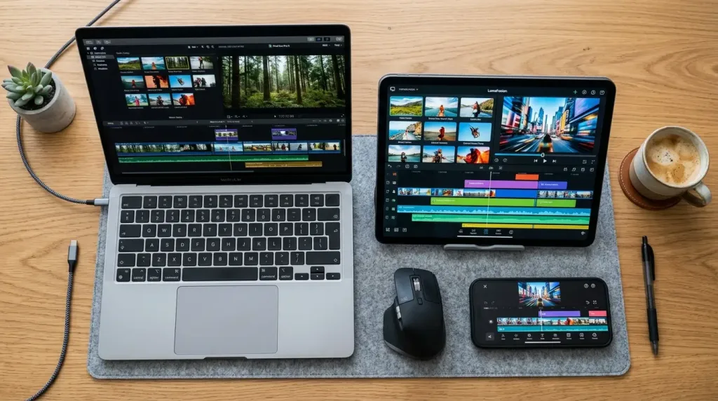 Top photo slideshow apps of 2026 displayed across desktop, tablet, and mobile devices.
