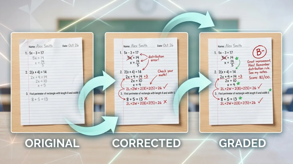 Visual comparison between original raw photo, color correction baseline, and final color grading