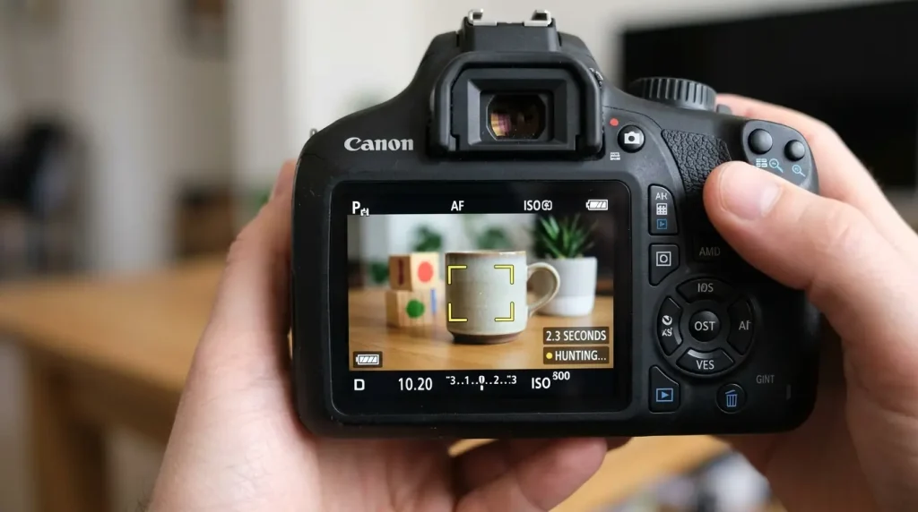 Canon EOS 4000D autofocus performance and focusing speed review