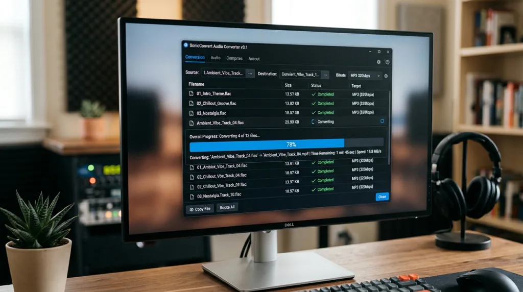 best flac to mp3 batch audio converter software interface