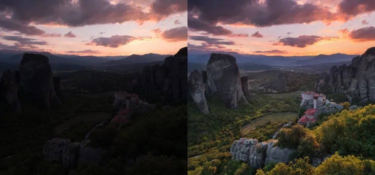 RAW vs JPEG file format comparison