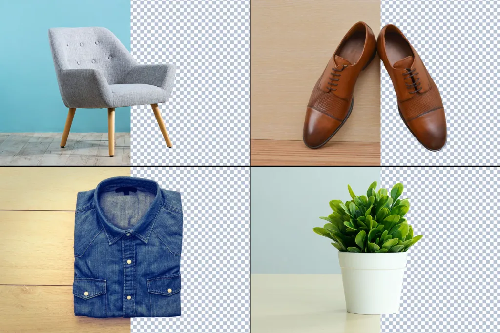 Ecommerce product cutout placed on a colored marketing background