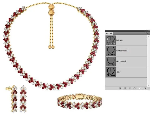Multi clipping path on complex products